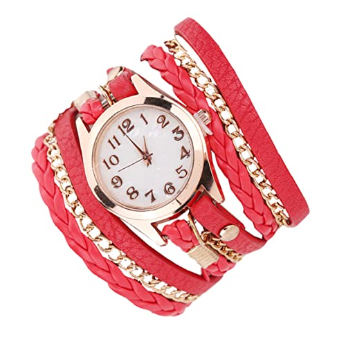 BESPORTBLE Damen Pu-Armbanduhr Mit Lässigem Stil Schlicht Für Alltag Als Geschenk Zum Geburtstag Festen Mit Präziser Zeitanzeige von BESPORTBLE