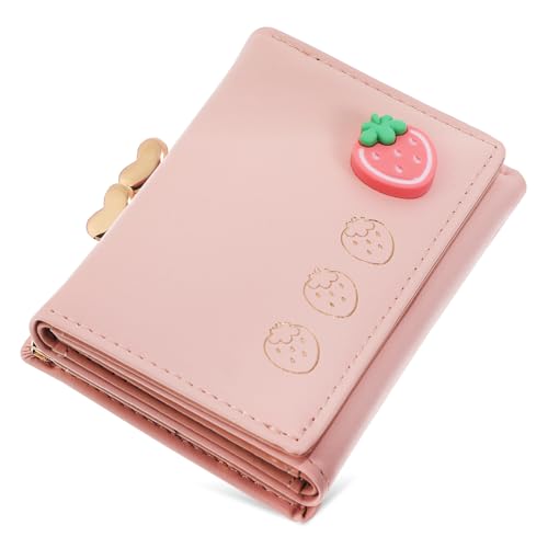 BESPORTBLE Kleine Damen Geldbörse Clutch Mit Druckknopfverschluss Fruchtmuster Münzbörse Für Karten Ausweise Leichte Tragbare Geldbörse von BESPORTBLE