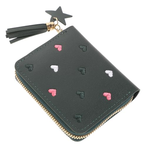 BESPORTBLE Damen PU Geldbörse Kurze Kartenetui mit Münzfach Robuste Kartenhülle für Kreditkarten Bargeld Leuchtende Farben für Frauen von BESPORTBLE