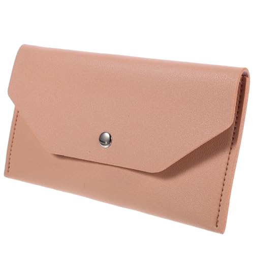 BESPORTBLE PU Leder Geldbörse Für Damen Langer Minimalistischer Geldbeutel Mit Reißverschluss Und Münzfach Kosmetiktasche Kleines Portemonnaie von BESPORTBLE