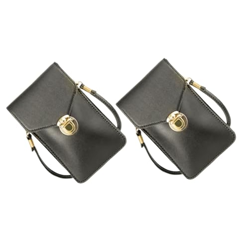 BESPORTBLE PU Touchscreen Handytasche Damen Mini Crossbody Smartphone Geldbörse mit Durchsichtigem Fenster Schultertasche Vielseitig Nutzbar als Umhängetasche Geldbeutel und Handgelenktasche von BESPORTBLE