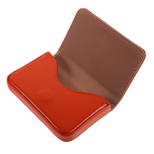 BESPORTBLE PU Visitenkartenhalter Stabiler Kartenetui Mit Staubschutzdesign Für Büro Und Zuhause Geräumig Und Tragbar Für Geschäftspersonal Orangefarben Großes von BESPORTBLE