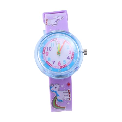 BESPORTBLE PVC Einhorn Kinderuhr Lustige Cartoon Armbanduhr Mit Präzisem Quarzwerk Sicherem PVC-Armband Und Lebendigem Design Für Jungen Und Mädchen Für Täglichen Gebrauch von BESPORTBLE