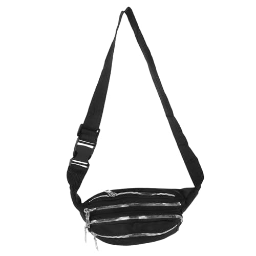 BESPORTBLE Pack wasserdichte Gürteltasche Tragbare Umhängetasche Brusttasche Für Männer Gürteltaschen Schmale Gürteltasche Handytasche Sport-gürteltasche Kleine Hüfttasche Black Oxford-Stoff von BESPORTBLE