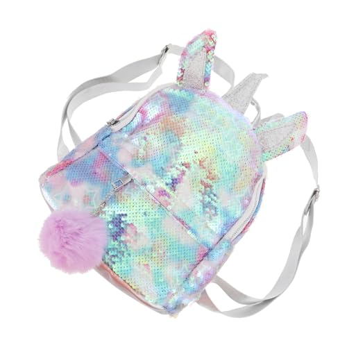 BESPORTBLE Pailletten-Junge Mädchen-Rucksack Aus Strapazierfähigem Pu Und Polyestermaterial Leicht Abwischbar Mit Verstellbaren Trägern Und Einhorn-Design Für Organisation Von Mädchensachen u von BESPORTBLE