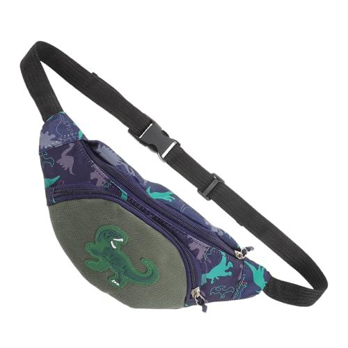 BESPORTBLE Gürteltasche Für Kleinkinder Jungen Und Mädchen Dinosaurier-Muster Brusttasche Hüfttasche Umhängetasche Geldbörse Leicht Und Robust Aus Canvas Für Campingausflüge von BESPORTBLE