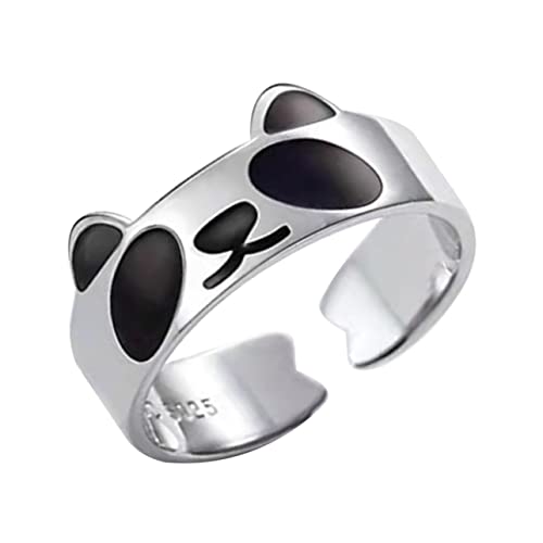 BESPORTBLE Panda Form Offener Ring Verstellbar Eleganter Damenring Retro für Täglichen Gebrauch oder Besondere Feiern BESPORTBLE Panda Form Offener Ring Verstellbar Eleganter Damenring Retro für Täglichen Gebrauch oder Besondere Feiern von BESPORTBLE