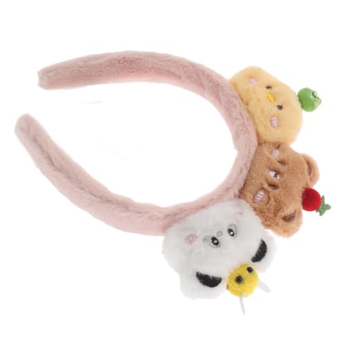 BESPORTBLE Panda-stirnbänder Für Mädchen Tier-stirnbänder Für Erwachsene Cartoon-tier-haarband Weiches Plüsch-stirnband Haar-accessoire Für Gesichtwaschen Party-kopfbedeckung von BESPORTBLE