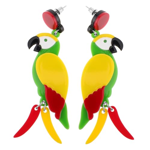 BESPORTBLE Parrot Ohrringe Leichtem Bunte Dangle Drop Ohrhänger Tropischer Hawaii Schmuck für Damen und Mädchen Komfortabel Langlebig für Karneval und Sommerpartys BESPORTBLE Parrot Ohrringe Leichtem Bunte Dangle Drop Ohrhänger Tropischer Hawaii Schmuck für Damen und Mädchen Komfortabel Langlebig für Karneval und Sommerpartys von BESPORTBLE