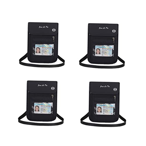 BESPORTBLE Schultertasche Schwarz Aus Wasserdichtem Nylongewebe Leicht Und Robust Mit Reißverschluss Für Sichere Aufbewahrung Von Reisepass Kopfhörern Und Kleingeld Für Reisen Und von BESPORTBLE