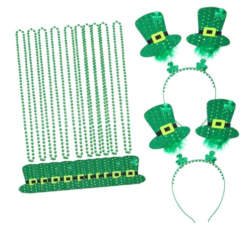 BESPORTBLE Patrick's Day Grünes Haarband mit Kleeblatt und Teiligem Festliche Dekoration für Erwachsene für Partys und von BESPORTBLE