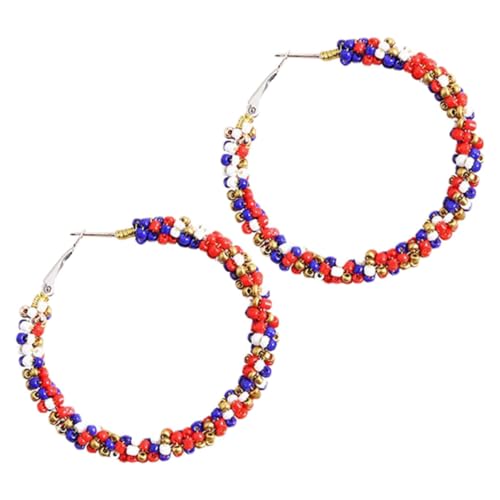 BESPORTBLE Patriotische Dangle Ohrringe Flagge Rot Leichte Independence Day Ohrhänger Damen Schmuck Große Kreolen für Feierlichkeiten und Alltag BESPORTBLE Patriotische Dangle Ohrringe Flagge Rot Leichte Independence Day Ohrhänger Damen Schmuck Große Kreolen für Feierlichkeiten und Alltag von BESPORTBLE