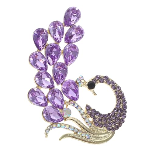 BESPORTBLE Pfau Strass Brosche Anstecknadel für Frauen Funkelnde Tierbrosche Vintage Schmuck Kragennadel für Schals und Hüte von BESPORTBLE