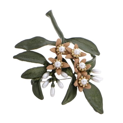 BESPORTBLE Perlen Brosche Blütenmotiv Vielseitige Anstecknadel für Damen und Herren Modisches Accessoire für Pullover und Anzüge Verarbeitet Zeitloses Schmuckstück von BESPORTBLE