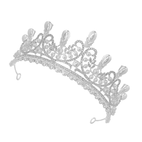 BESPORTBLE Perlen Tiara Braut- Krone Hochzeit Haarschmuck Für Frauen Junggesellin Nobel Prinzessin Dekorationen Zubehör Strasssteine Party Kopfbedeckung Kopf Tiara Weiß Zinklegierung BESPORTBLE Perlen Tiara Braut- Krone Hochzeit Haarschmuck Für Frauen Junggesellin Nobel Prinzessin Dekorationen Zubehör Strasssteine Party Kopfbedeckung Kopf Tiara Weiß Zinklegierung von BESPORTBLE