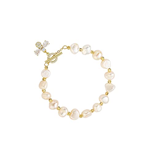 BESPORTBLE Damen Perlenarmband Kunstperlen Handgelenk Kette Zartes Schmuckstück für Alltag und Festlichkeiten als Modisches Accessoire von BESPORTBLE