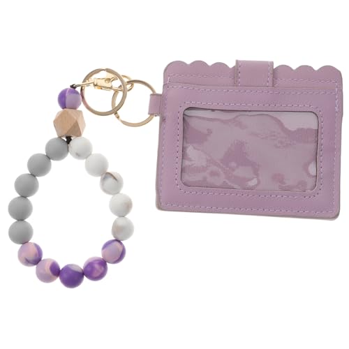 BESPORTBLE Perlenkartenhalter Armband Mit Schlüsselbund Handgefertigtes Kartenetui Für Id Karten Schlüssel Stilvoller Accessoire Für Damen Herren von BESPORTBLE