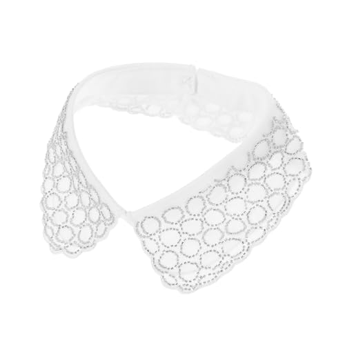 BESPORTBLE Perlenkragen deko abnehmbarer Kragen falsches abnehmbare Kragen für Kragen für Kunstkragen Polyester (Polyester) Weiß von BESPORTBLE