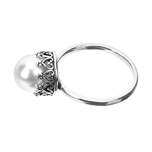 BESPORTBLE Perlenring Ringe Modering Mädchen Klingeln Ehering Mit Perlen Ästhetischer Ring Trendiger Schmuck Statement-ring Geburtstagsring Künstliche Perle von BESPORTBLE