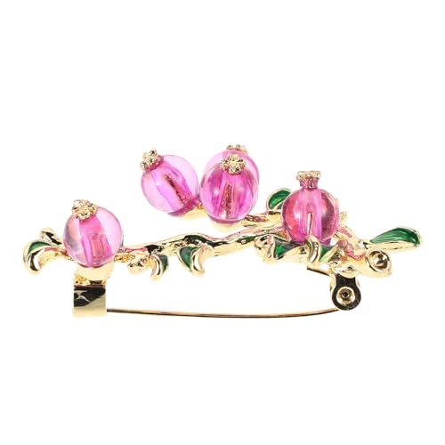 BESPORTBLE Persimmon Brosche für Damen Einzigartiges Design Sicherheitsnadel Anstecker Perfektes Accessoire für Blazer und Moderne Kleidung Mode für Frauen und Mädchen von BESPORTBLE