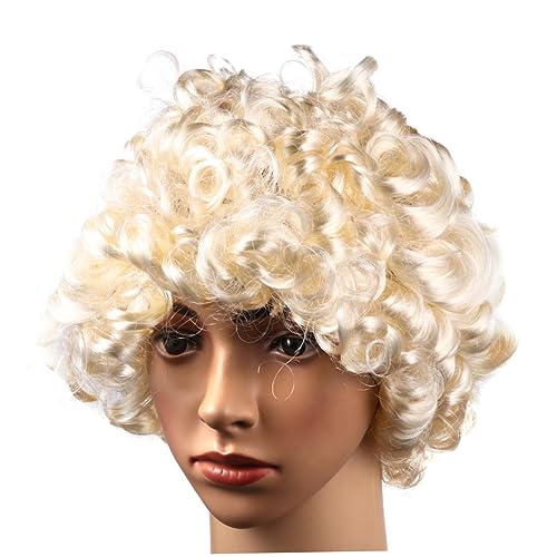 BESPORTBLE Perücke Requisiten Perücken Partyzubehör Kopfbedeckungen Für Rollenspiele Rechtsanwalt Cosplay Richter Perücke Gelb von BESPORTBLE