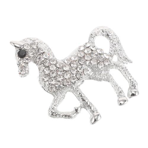 BESPORTBLE Brosche Anstecknadel Mit Pferd Und Tiermotiv Glitzernde Strassbrosche Aus Zinklegierung Damenkleiderschmucknadel Geschenkidee Für Familie Und Freunde von BESPORTBLE
