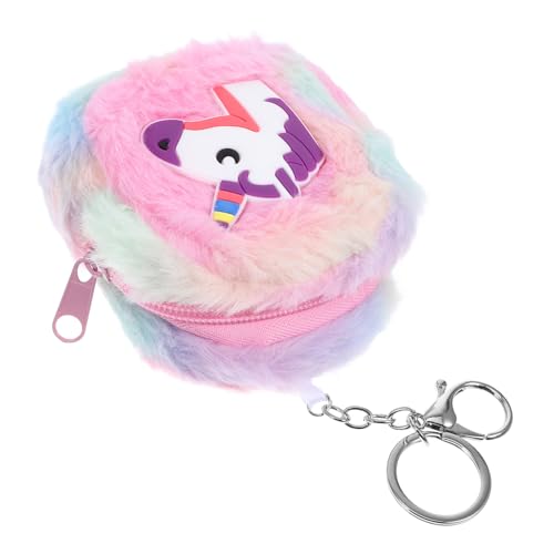 BESPORTBLE Plüsch Münztasche Mit Reißverschluss Süßes Cartoon Design Geldbörse Für Damen Für Münzen Und Lippenstift Leicht Und Tragbar Schlüsselanhänger von BESPORTBLE