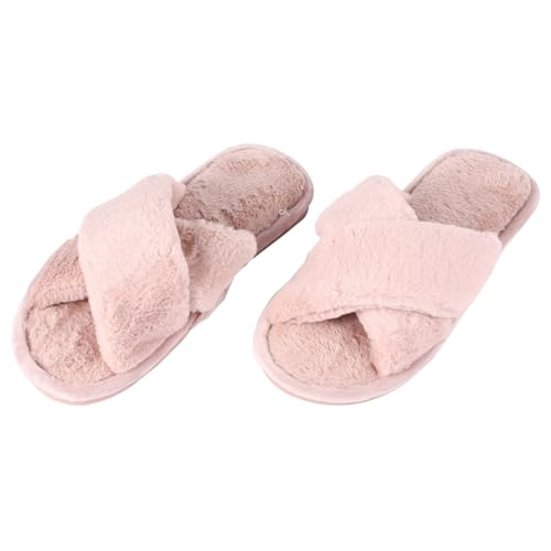 BESPORTBLE Plüsch Hausschuhe Damen Herbst Winter Offene Zehen Kuschelige Rutschfeste Slipper für Zuhause Atmungsaktiv Ergonomisch Geformt Sanft und Warm Modischer Retro stil BESPORTBLE Plüsch Hausschuhe Damen Herbst Winter Offene Zehen Kuschelige Rutschfeste Slipper für Zuhause Atmungsaktiv Ergonomisch Geformt Sanft und Warm Modischer Retro stil von BESPORTBLE