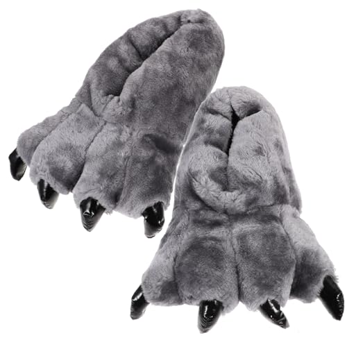 BESPORTBLE Plüsch Hausschuhe Unisex Cartoon Pfote Winter Warm Rutschfest Kuscheliger Innenbereich Slippers Leicht Komfortabel Für Zuhause Schlafzimmer Küche von BESPORTBLE