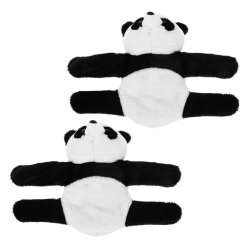 BESPORTBLE Plüsch Panda Schlagarmband 2 Stücke Slap Handgelenk Armband Weiches Plüschtier für Kinder Partydeko Slap Armband mit Tiermotiv von BESPORTBLE