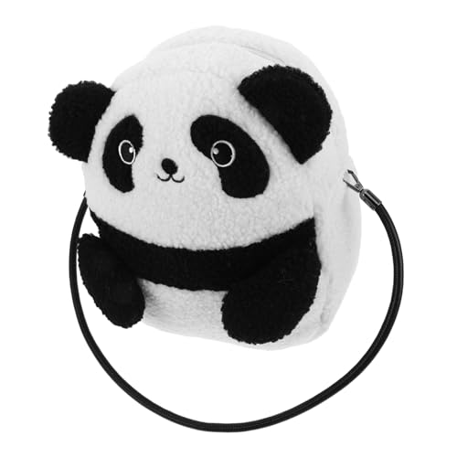 BESPORTBLE Plüsch Panda Schultertasche mit Verstellbarem Träger Große Kapazität Kuscheltier Handtasche für Frauen Vielseitige Umhängetasche für Reisen Shopping und Alltag von BESPORTBLE