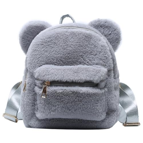 BESPORTBLE Plüsch Rucksack Für Mädchen Weiche Flauschige Tasche Großer Kapazität Reiserucksack Outdoor-umhängetasche Mit Verstellbarem Schultergurt Süßer Plüschbeutel Für Kleine von BESPORTBLE