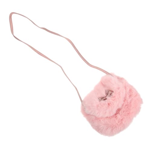 BESPORTBLE Junge Mädchen Umhängetasche Plüsch Süße Schultertasche Für Mädchen Praktische Aufbewahrungstasche Rosa Für Und Alltag von BESPORTBLE