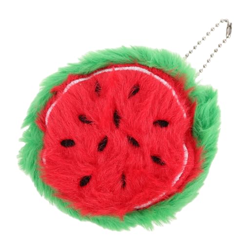 BESPORTBLE Wassermelonen-Form Plüsch-münzgeldbörse Für Junge Mädchen Kleine Plüsch-Tasche Zum Tragen Von Geld Und Schlüsseln Süßer Schlüsselanhänger Als Geldbörse Für Mädchen von BESPORTBLE