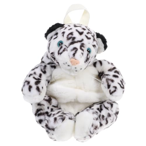 BESPORTBLE Plüschtier-Rucksack Cartoon Tier Schule Tasche Junge Mädchen Rucksack Leopardenmuster Puppenform Plüschoberfläche Tragegefühl von BESPORTBLE