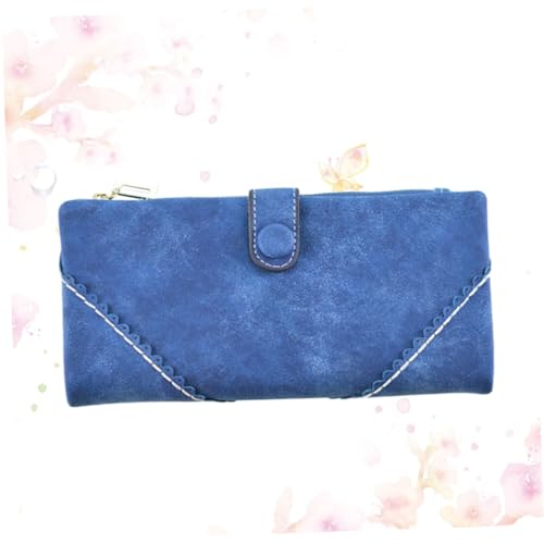 BESPORTBLE Praktische Geldbörse Damen Geldbörse Reißverschluss Brieftasche Frauen Geldbörse Brieftasche Damen Damen-geldbörsen Damen Portemonnaie Handtasche Blau von BESPORTBLE