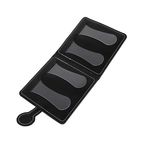 BESPORTBLE Praktisches Gitarren Plektrum Etui aus Leder Platz für Picks Robuster Pick Halter Organizer Leicht und Kompakt Gitarre Akustische Gitarre und Bass Schwarzes Plectrum von BESPORTBLE