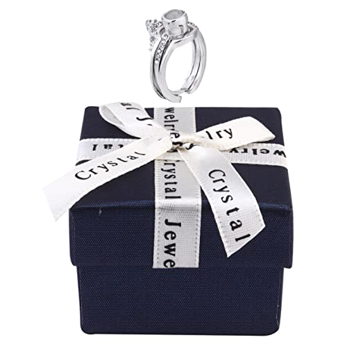 BESPORTBLE Projektionsring Paare Ringe für Frauen kleiner Finger Ich liebe dich Ring für Frauen Brücke Ehering Ich liebe dich Projektionsschmuck Zinklegierung Silver von BESPORTBLE