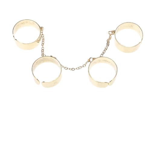 BESPORTBLE Punk-stil Verstellbarer Offener Ring Mit Ketten Für Mehrere Finger Party Konzert Zeremonie Schmuck von BESPORTBLE