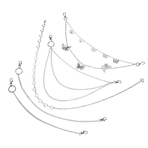 BESPORTBLE Punk Hip Hop Hüftkette Metall Taillenkette mit Schmetterling und Herz Design für Damen Jeans Accessoire Modisch Langlebig für Alltag und Festivals von BESPORTBLE