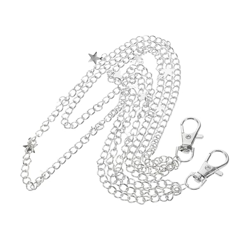 BESPORTBLE Punk Hosenkette mit Fünfzackigem Sternanhänger Mehrlagige Taschenkette Gürtelkette für Frauen und Mädchen für Street Dancing und Jeans Outfits von BESPORTBLE