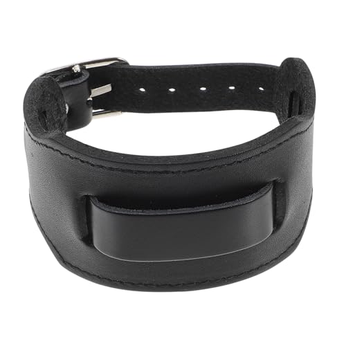 BESPORTBLE Punk Lederarmband für Männer Frauen Verstellbar Stilvolle Handgelenkdekoration Partys Besondere Anlässe Hochwertigem Geschmeidigem Material Schwarzes Design von BESPORTBLE
