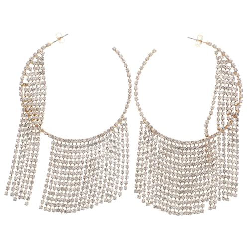 BESPORTBLE Quasten Ohrringe mit Funkelnden Strasssteinen Leichte Runde Ohrhänger für Damen Stilvolle Dangle Ohrringe für Party Hochzeit und Festliche Anlässe BESPORTBLE Quasten Ohrringe mit Funkelnden Strasssteinen Leichte Runde Ohrhänger für Damen Stilvolle Dangle Ohrringe für Party Hochzeit und Festliche Anlässe von BESPORTBLE