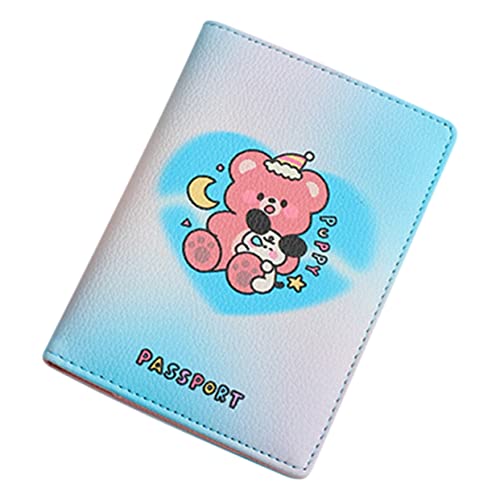 BESPORTBLE Reisepassetui Inhaber Fall mehrere kreditkartenhalter Credit Card Holder portmonee Herren Damen Portemonnaie Kreditkartenetuis für Damen Reisehalstasche für Reisepass PU-Leder Blue von BESPORTBLE