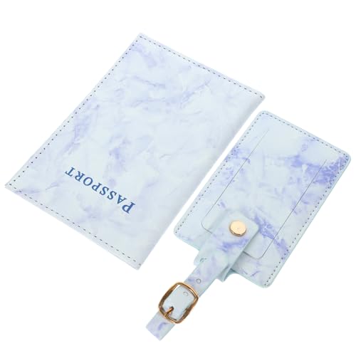 BESPORTBLE Reise-passhülle Mit Gepäckanhänger Dekorative Pu-marmor- Für Reisepass Tragbares Reise-Accessoire Für Damen Und Herren Für Sicheren Dokumentenschutz von BESPORTBLE