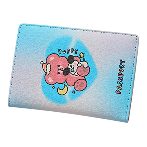 BESPORTBLE Reisepasstasche Halter Reisen wasserdicht mehrere Inhaber Fall Credit Card Holder aufbewahrungssack portmonee Herren Damen Portemonnaie Reisepass-Organisator Passbuch PU-Leder Blue von BESPORTBLE