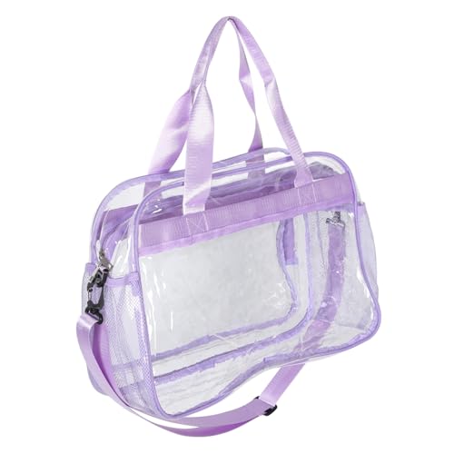 BESPORTBLE Reisetasche Strandtasche transparente Kosmetiktasche Große Handtasche transparente Aufbewahrungstasche reisebeutel Name für Make-up-Organizer-Tasche klare Tragetasche PVC Violett von BESPORTBLE