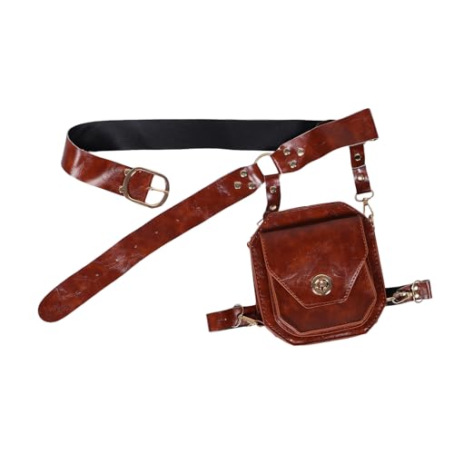 BESPORTBLE Renaissance Mittelalter Gürteltasche - Hüfttasche Bauchtasche Geldbörse Rock Wanderung - Steampunk Gürteltasche Halloween Party Piraten Cosplay Accessoire BESPORTBLE Renaissance Mittelalter Gürteltasche - Hüfttasche Bauchtasche Geldbörse Rock Wanderung - Steampunk Gürteltasche Halloween Party Piraten Cosplay Accessoire von BESPORTBLE