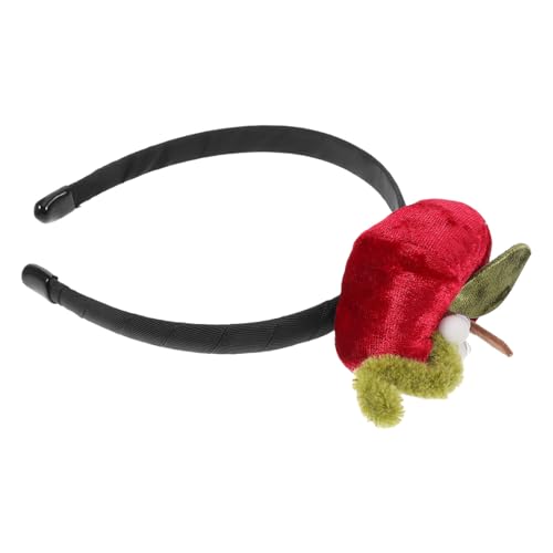 BESPORTBLE Retro Apfel Haar Accessoires Stirnbänder Weihnachts Haarband Weihnachts Haarschleifen Weihnachtsschleifen Stirnband Apfel Kostüm Apfel Stirnband Weihnachtskranz von BESPORTBLE