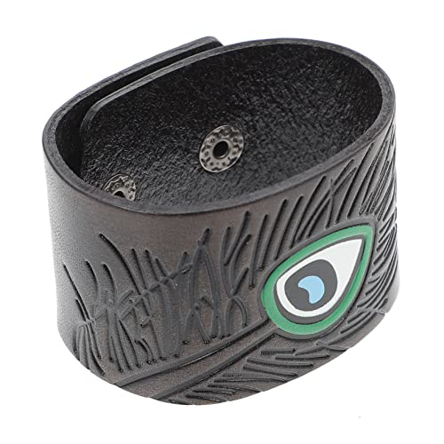 BESPORTBLE Retro Cowhide Armband für Männer Persönliches Punk Armband für Partys Festivals Besondere Anlässe Hochwertiges Hautfreundliches Material Vintage von BESPORTBLE